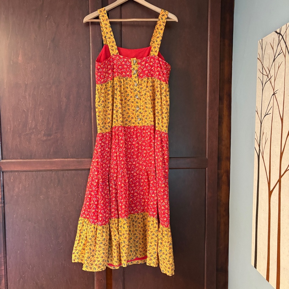 Madewell Button-back Tiered Midi Dress - Picture 4 of 5